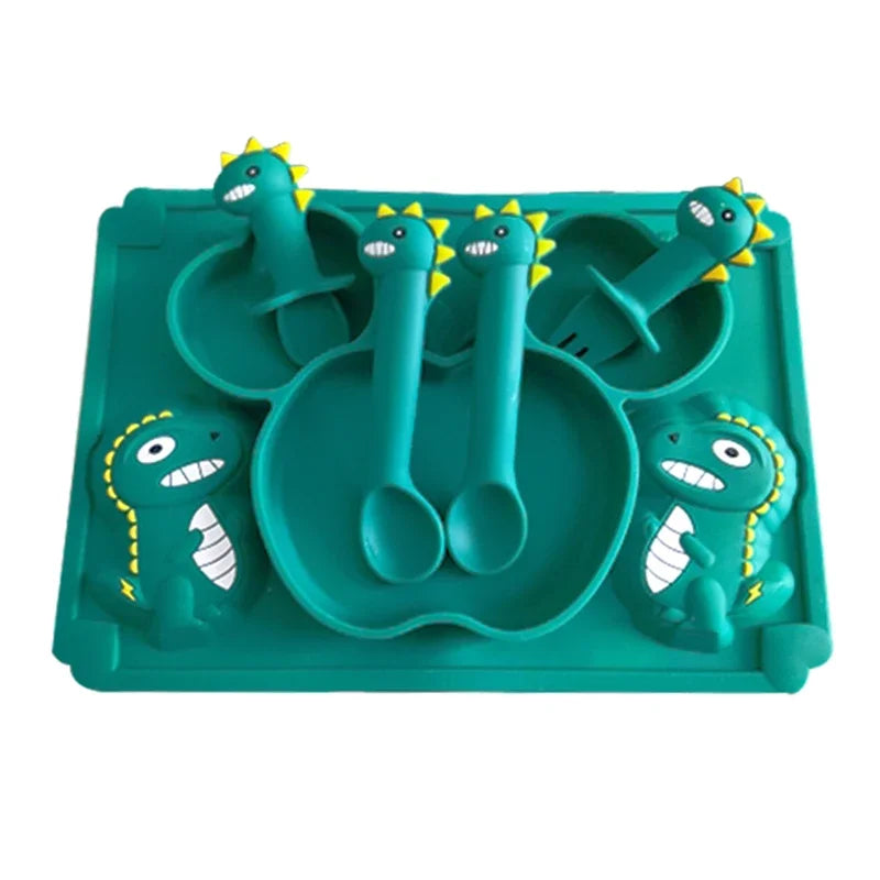 Set repas bébé en silicone – pratique et sûr