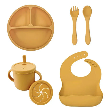 Set repas bébé en silicone – pratique et sûr