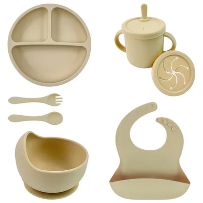 Set repas bébé en silicone – pratique et sûr