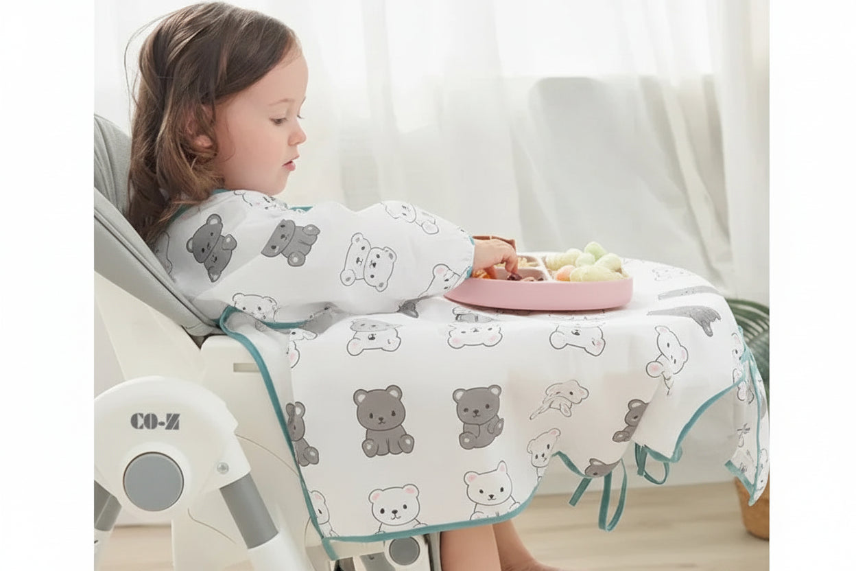 Combinaison bavoir chaise haute imperméable une pièce