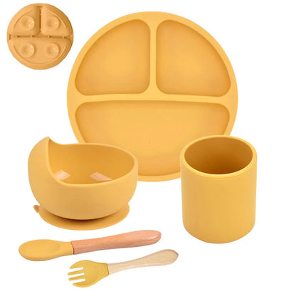 Set repas bébé en silicone – pratique et sûr