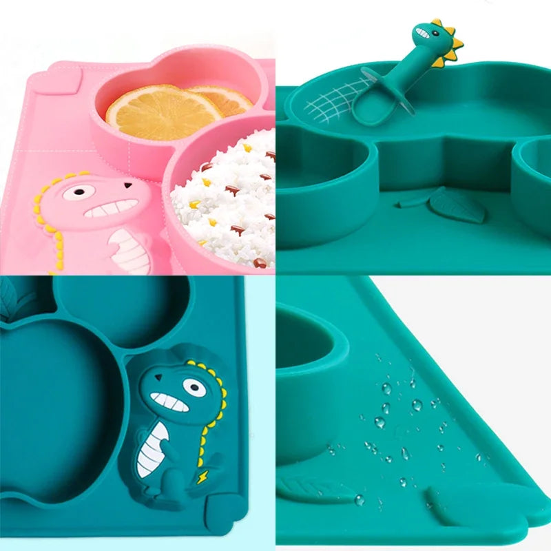Set repas bébé en silicone – pratique et sûr