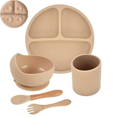 Set repas bébé en silicone – pratique et sûr