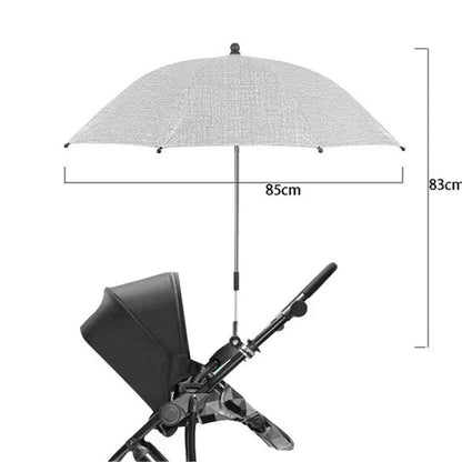 Parasol poussette universel anti-UV et pluie avec pince