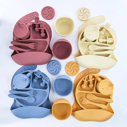 Set repas bébé en silicone – pratique et sûr