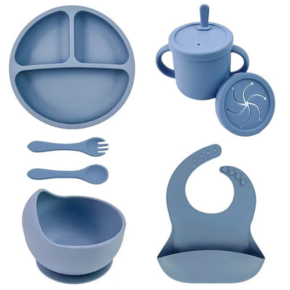Set repas bébé en silicone – pratique et sûr