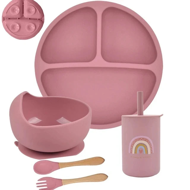 Set repas bébé en silicone – pratique et sûr