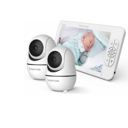 Babyphone vidéo HD 7" double caméra batterie 4000mAh