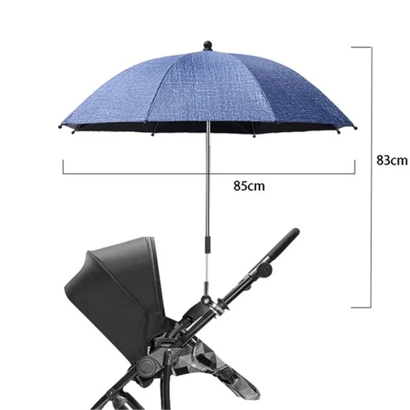 Parasol poussette universel anti-UV et pluie avec pince
