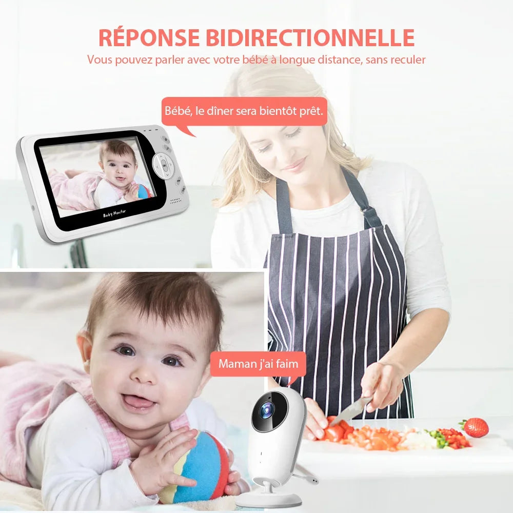 Babyphone vidéo avec vision nocturne