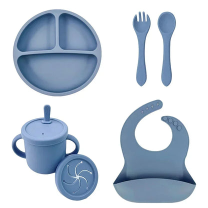 Set repas bébé en silicone – pratique et sûr
