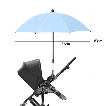 Parasol poussette universel anti-UV et pluie avec pince