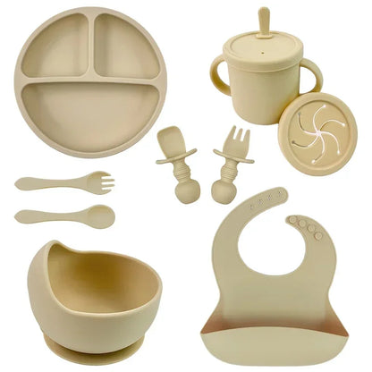 Set repas bébé en silicone – pratique et sûr