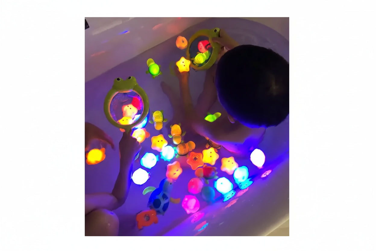 Jouets bain lumineux animaux flottants – 9 pièces