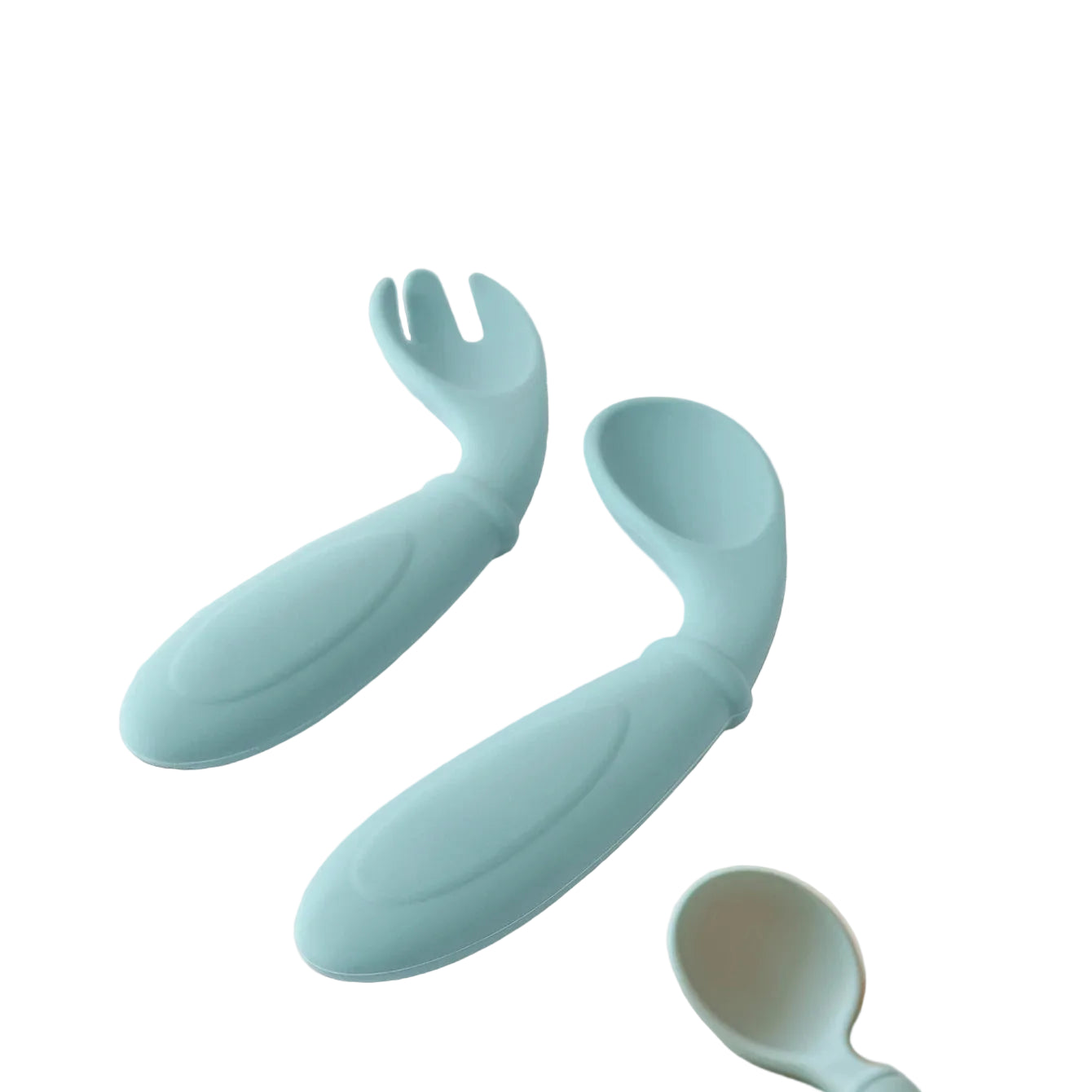 Set cuillère fourchette silicone BPA-free dès 6 mois