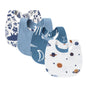Set 4 bavoirs coton cartoon – serviettes salive bébé