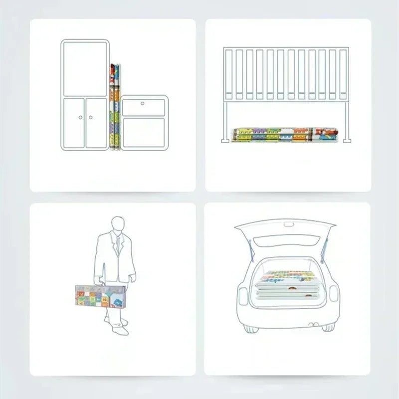 Tapis de jeu bébé pliable et antidérapant