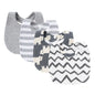 Set 4 bavoirs coton cartoon – serviettes salive bébé