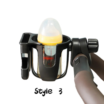Support café et téléphone pour poussette universel