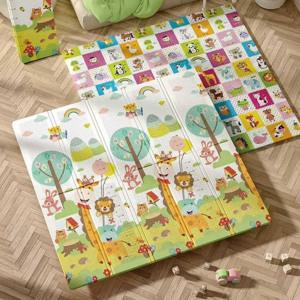 Tapis d'éveil pliable double face imperméable