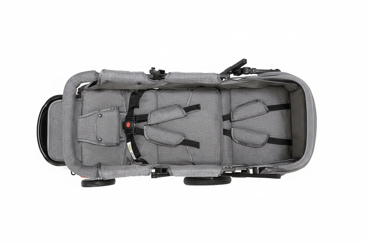 Poussette double siège tandem pliable – stock EU