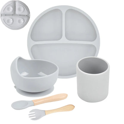 Set repas bébé en silicone – pratique et sûr