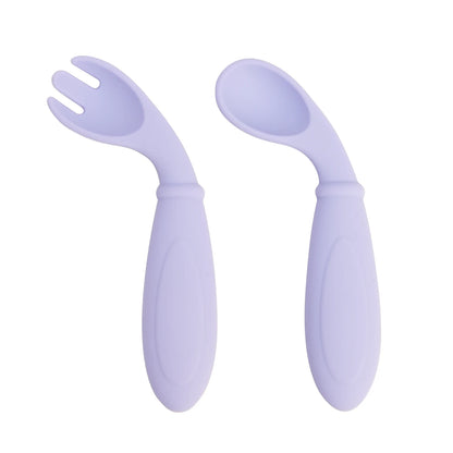 Set cuillère fourchette silicone BPA-free dès 6 mois