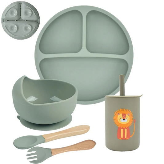 Set repas bébé en silicone – pratique et sûr