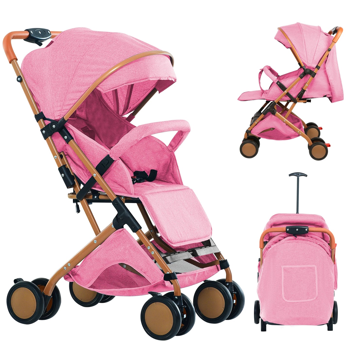 Poussette trolley 20kg 4 roues avec moustiquaire
