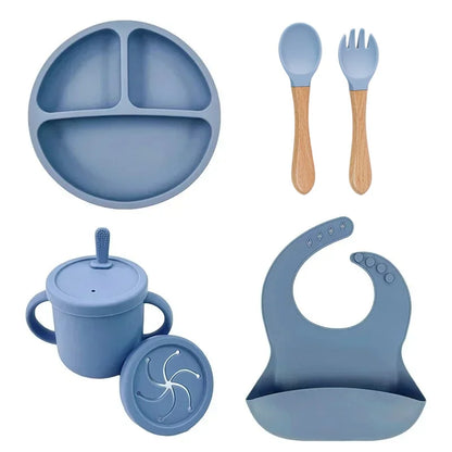 Set repas bébé en silicone – pratique et sûr