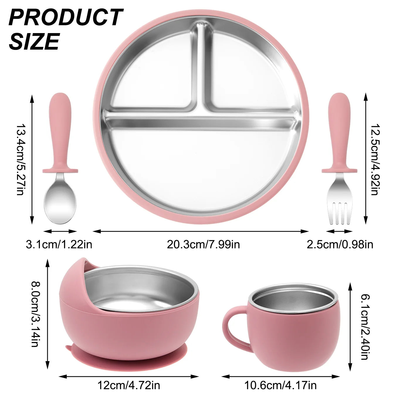 Set repas bébé en silicone – pratique et sûr
