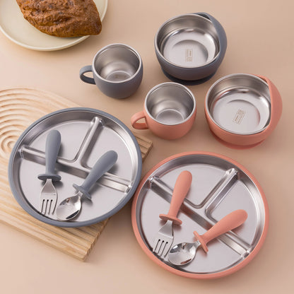 Set repas bébé en silicone – pratique et sûr
