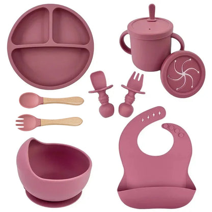 Set repas bébé en silicone – pratique et sûr