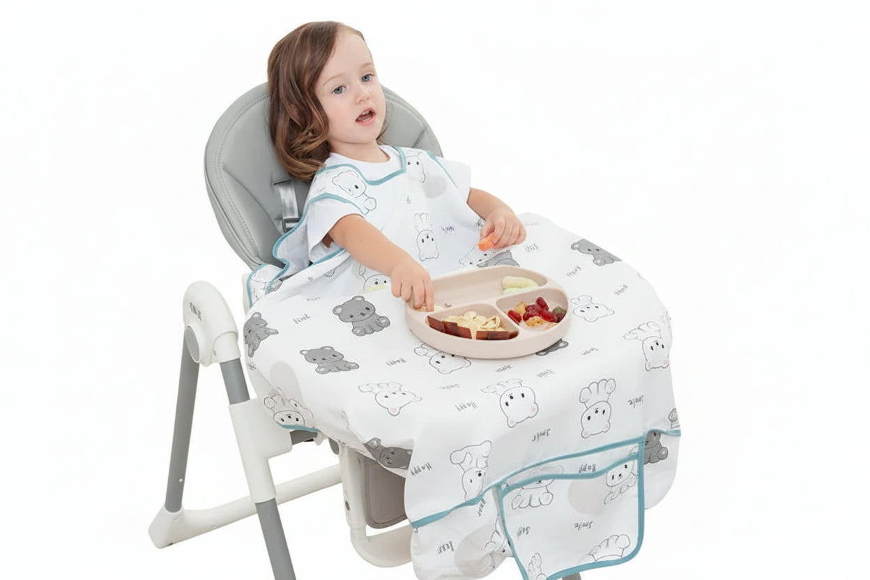 Combinaison bavoir chaise haute imperméable une pièce