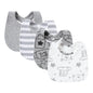 Set 4 bavoirs coton cartoon – serviettes salive bébé