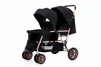 Poussette double siège tandem pliable – stock EU