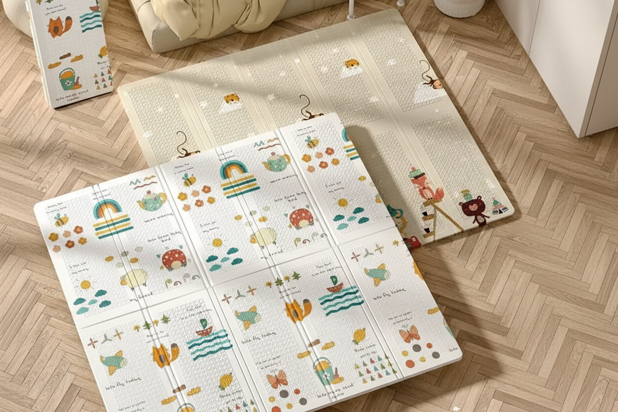 Tapis d'éveil pliable double face imperméable