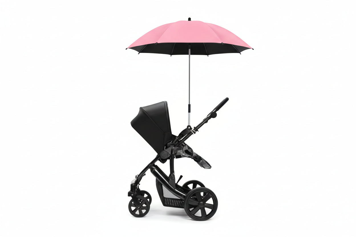Parasol poussette universel anti-UV et pluie avec pince
