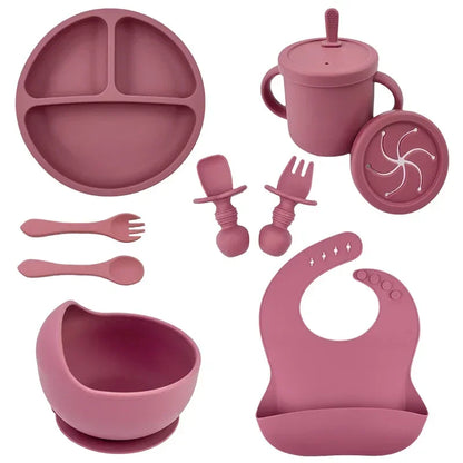 Set repas bébé en silicone – pratique et sûr