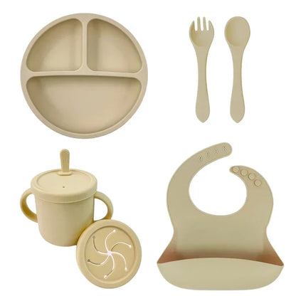 Set repas bébé en silicone – pratique et sûr