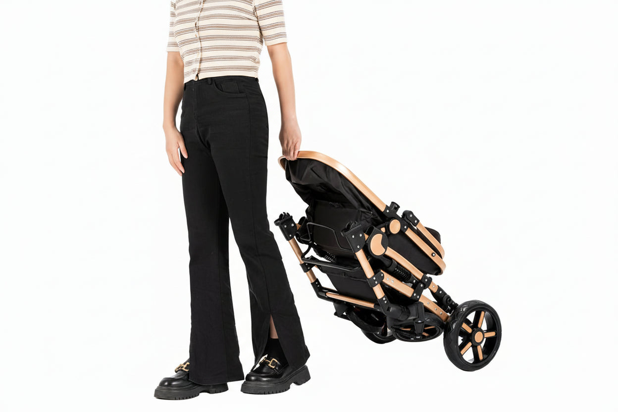 Poussette 3-en-1 roues EVA dossier ajustable 135-180°