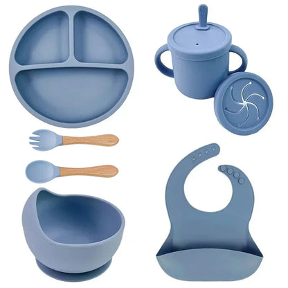 Set repas bébé en silicone – pratique et sûr