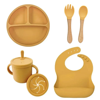 Set repas bébé en silicone – pratique et sûr