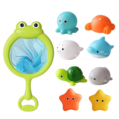Jouets bain lumineux animaux flottants – 9 pièces