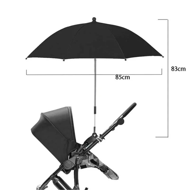 Parasol poussette universel anti-UV et pluie avec pince