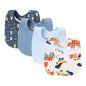 Set 4 bavoirs coton cartoon – serviettes salive bébé