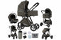 Poussette 3-en-1 haute vue pliable avec moustiquaire