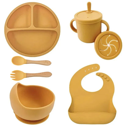 Set repas bébé en silicone – pratique et sûr