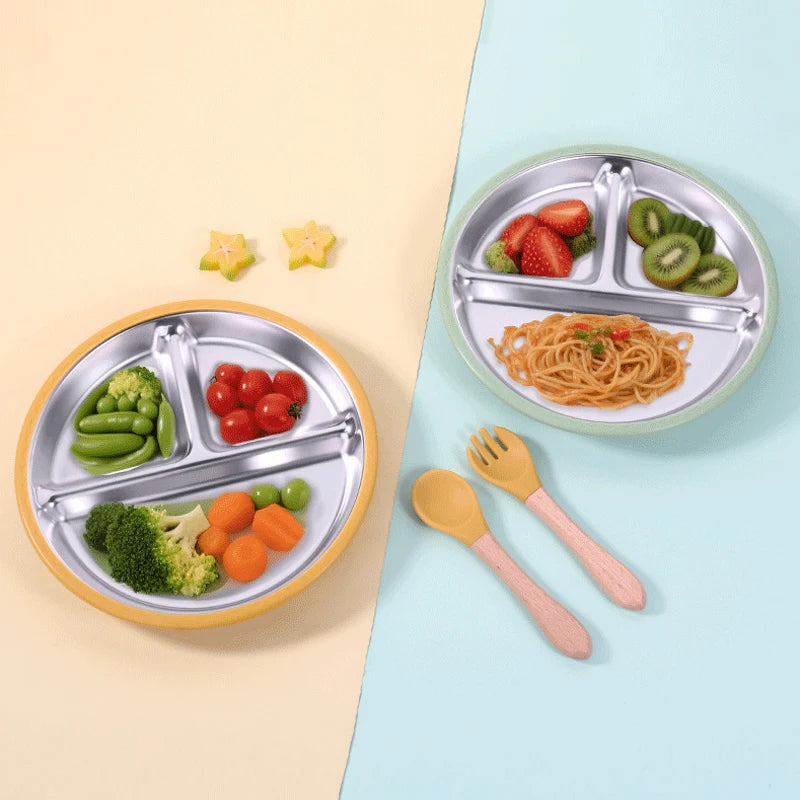 Set repas bébé en silicone – pratique et sûr