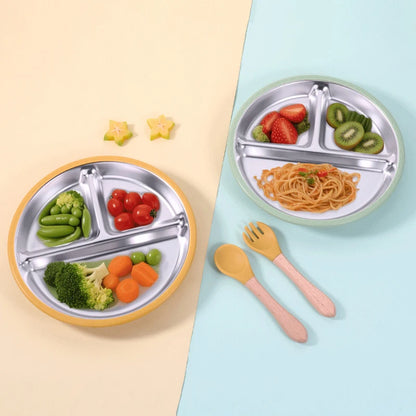 Set repas bébé en silicone – pratique et sûr
